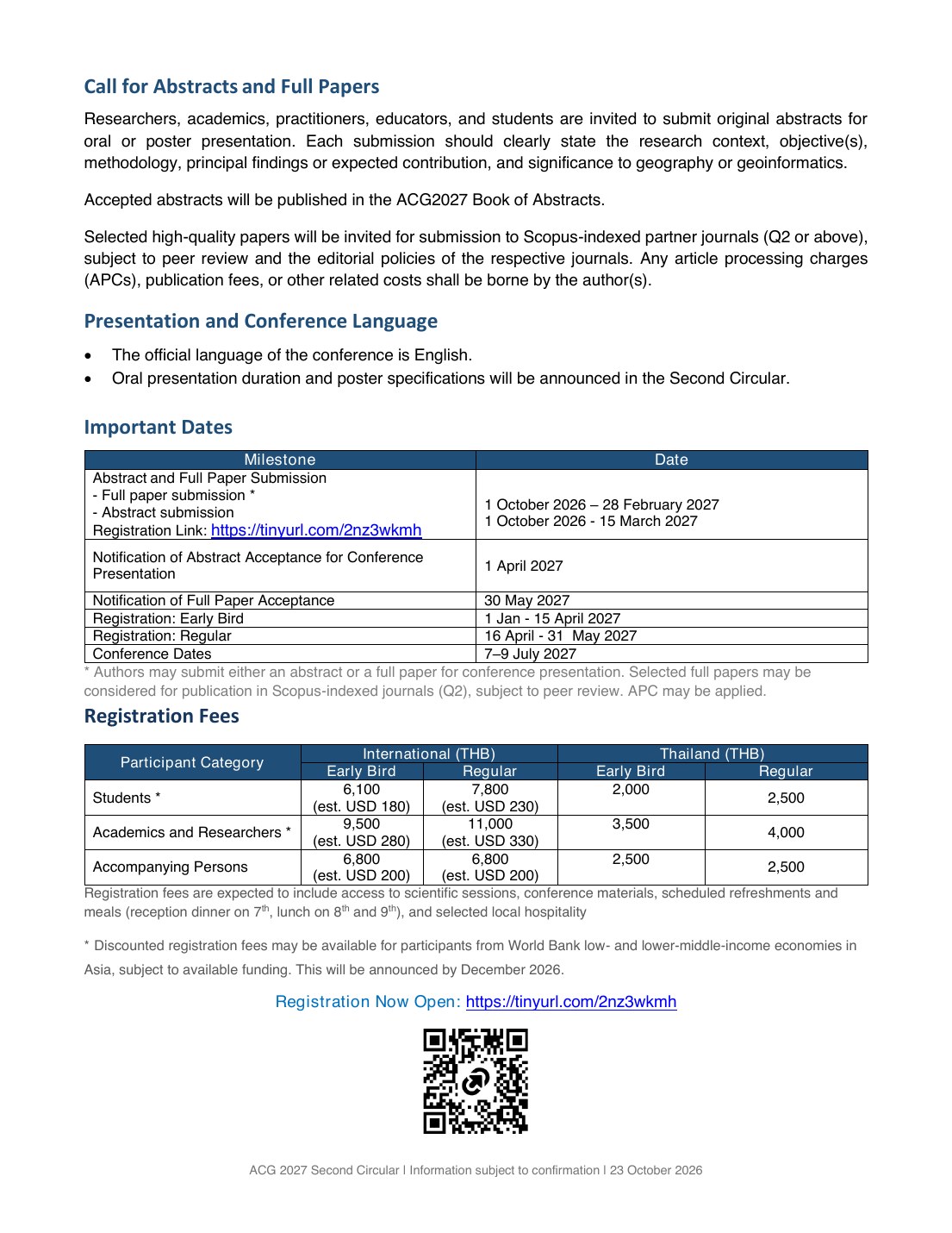 ACG2027 Second Circular — page 2 of 3